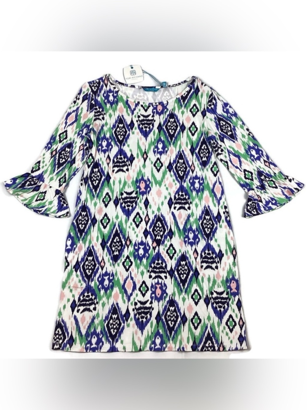 Tori Richard Honolulu Simple Pleasures Bell Sleeve Shift Dress NEW!